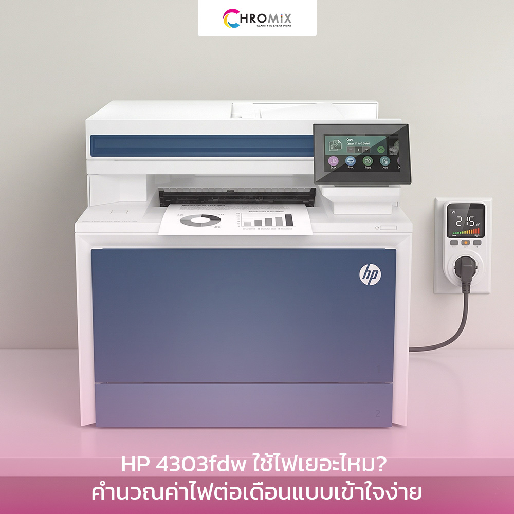 HP 4303fdw ใช้ไฟเยอะไหม