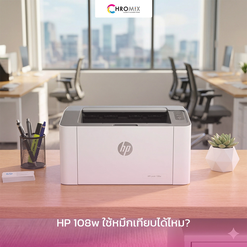 HP 108w ใช้หมึกเทียบได้ไหม?