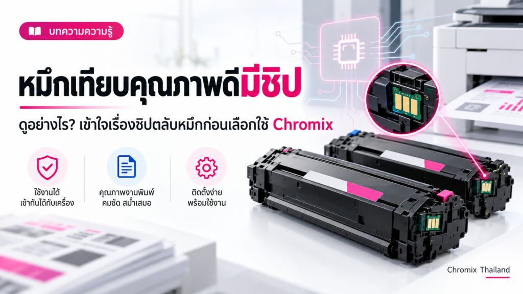 หมึกเทียบคุณภาพดีมีชิป ดูอย่างไร? เข้าใจเรื่องชิปตลับหมึกก่อนเลือกใช้ Chromix